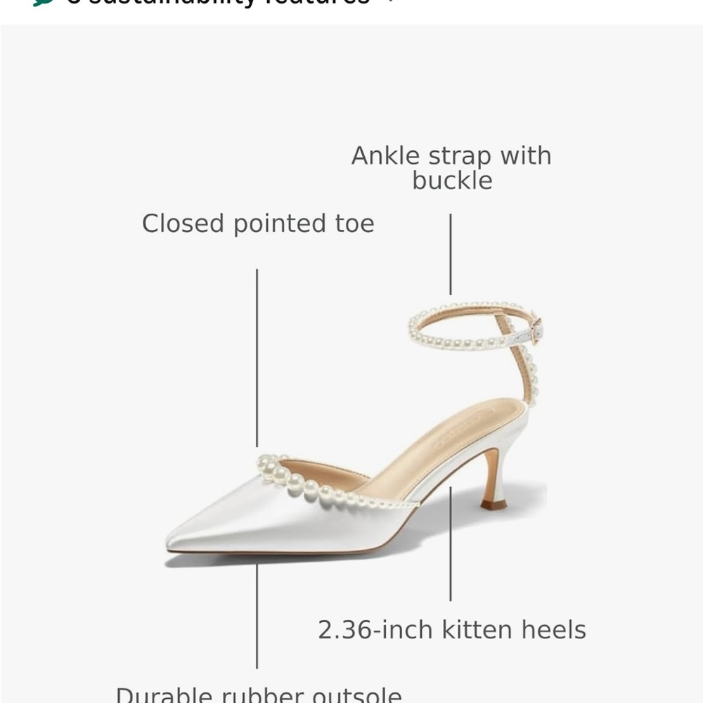 White Pearl-Embellished Women's Heels - Picture 5 of 6